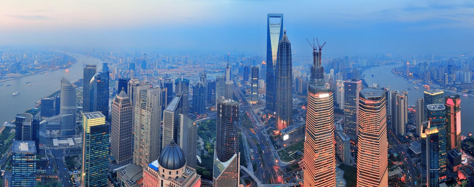 shanghai-aerial-sunset